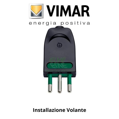 VIMAR - 00203 Spina orientabile 2P+T 10A nero