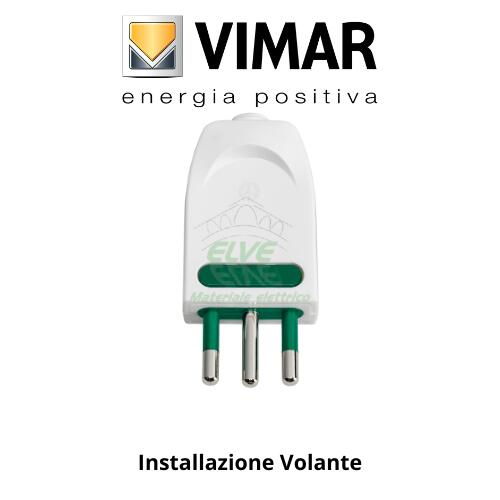 VIMAR - 00203.B Spina orientabile 2P+T 10A bianco
