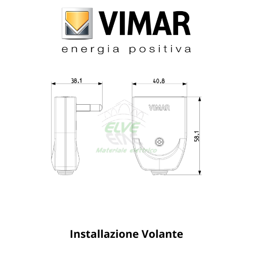 VIMAR - 00204.B Spina orientabile 2P+T 16A bianco