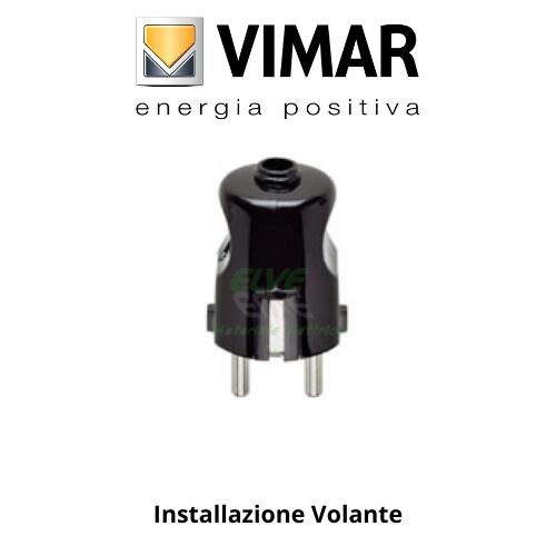 VIMAR - 00231 Spina assiale 2P+T 16A schuko nero