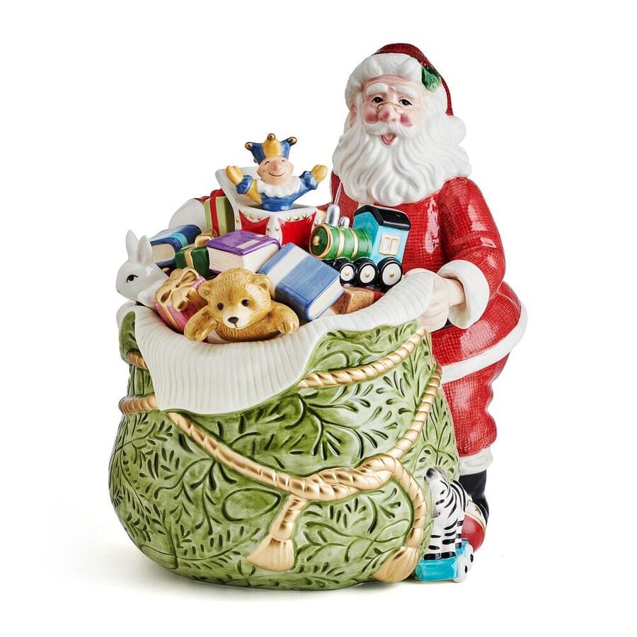 Lamart - Natale 2025 - Fitz&Floyd Barattolo per Biscotti Babbo Natale con doni