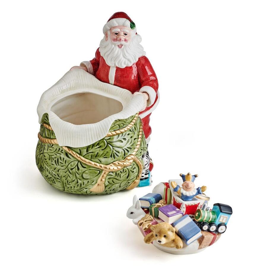 Lamart - Natale 2025 - Fitz&Floyd Barattolo per Biscotti Babbo Natale con doni