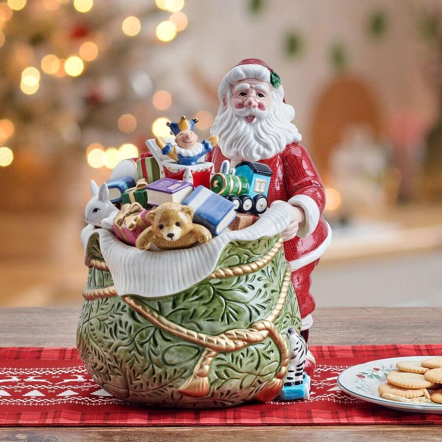 Lamart - Natale 2025 - Fitz&Floyd Barattolo per Biscotti Babbo Natale con doni