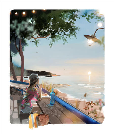 SOPHIE GRIOTTO, DIGIGRAFIA FIRMATA E NUMERATA:  Plage d’Erromardie 20h53