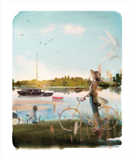 SOPHIE GRIOTTO, DIGIGRAFIA FIRMATA E NUMERATA: BORD DE LOIRE