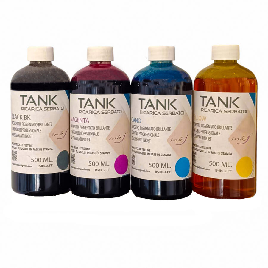  TANK  PFI-050 4 X 500 ML. INCHIOSTRO PIGMENTATO COMPATIBILE BK-M-Y-C PER PLOTTER CANON TC-20, TC-21  TC-21-M