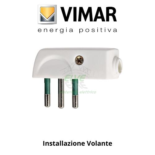 VIMAR - 00206.B Spina piatta 2P+T 10A bianco