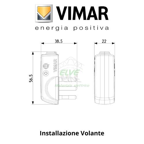 VIMAR - 00206.B Spina piatta 2P+T 10A bianco