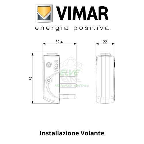 VIMAR - 00207 Spina piatta 2P+T 16A nero