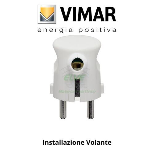 VIMAR - 00241.B Spina angolare 2P+T 16A schuko bianco