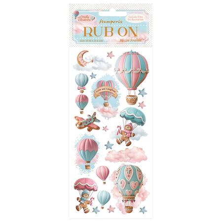 Rub on "Candy Christmas" mongolfiere