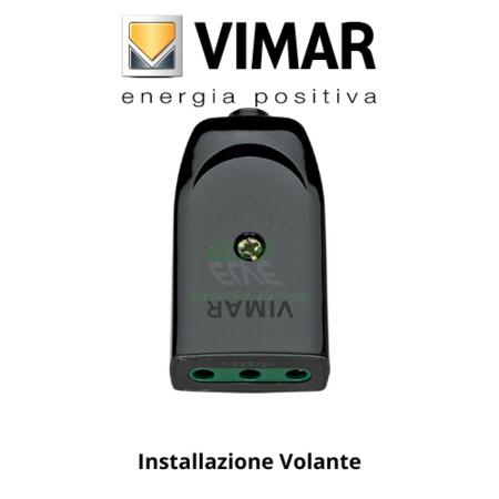 VIMAR - 00221 Presa mobile 2P+T 10A nero