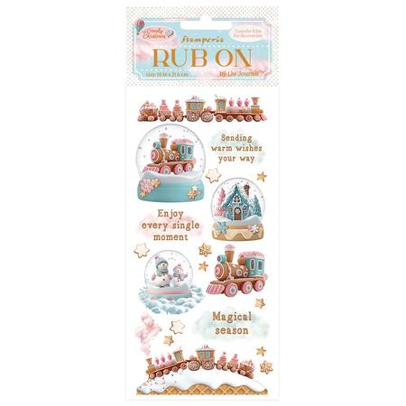 Rub on "Candy Christmas" Snowglobes
