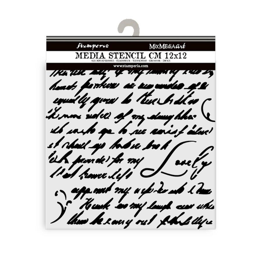 Stencil spesso 12 x 12 Masquerade scritte