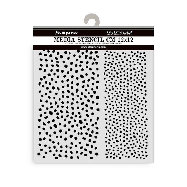 Stencil spesso 12 x 12 Texture a puntini