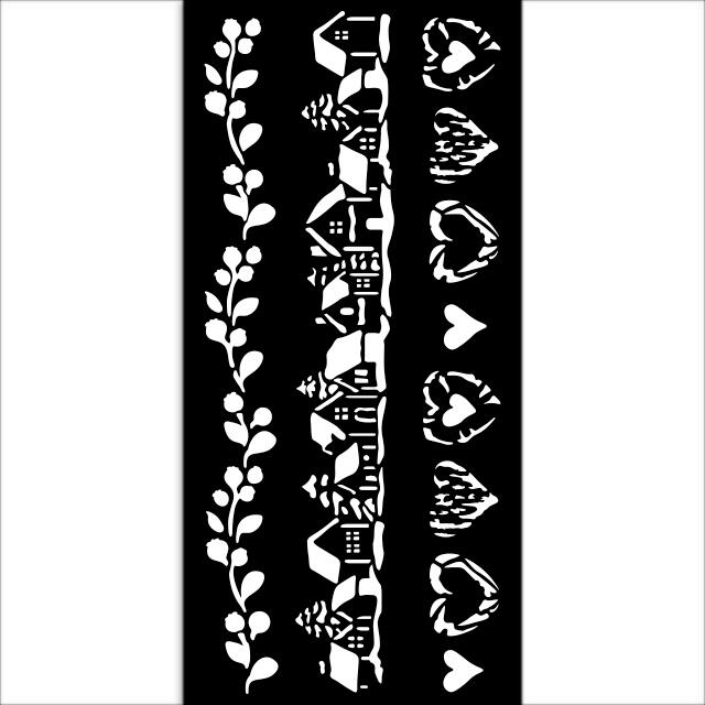 Stencil spesso 12 x 25 The Owl's House Bordure