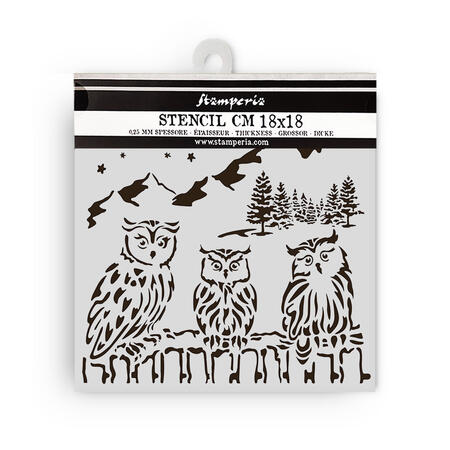 Stencil spesso 18 x 1 The Owl's House Gufetti