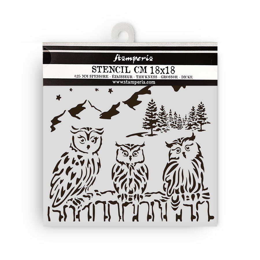 Stencil spesso 18 x 1 The Owl's House Gufetti