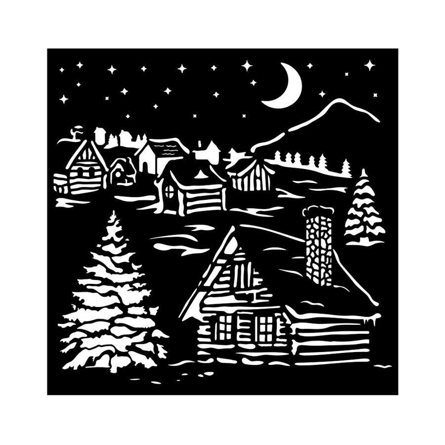 Stencil spesso 18 x 18 The Owl's House Cottage
