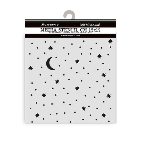 Stencil spesso 12 x 12 Alice in Christmas Stelle e luna