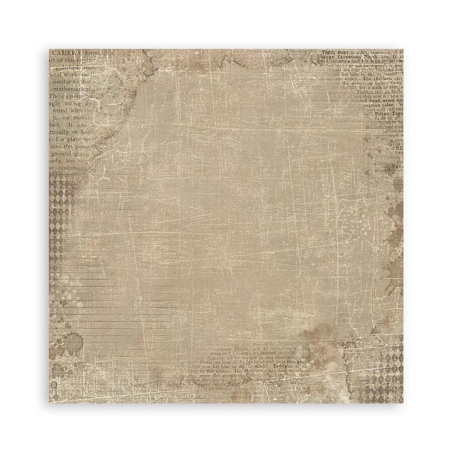 Blocco 10 fogli 30,5 x 30,5 Double Face "Background Brocante Antiques"