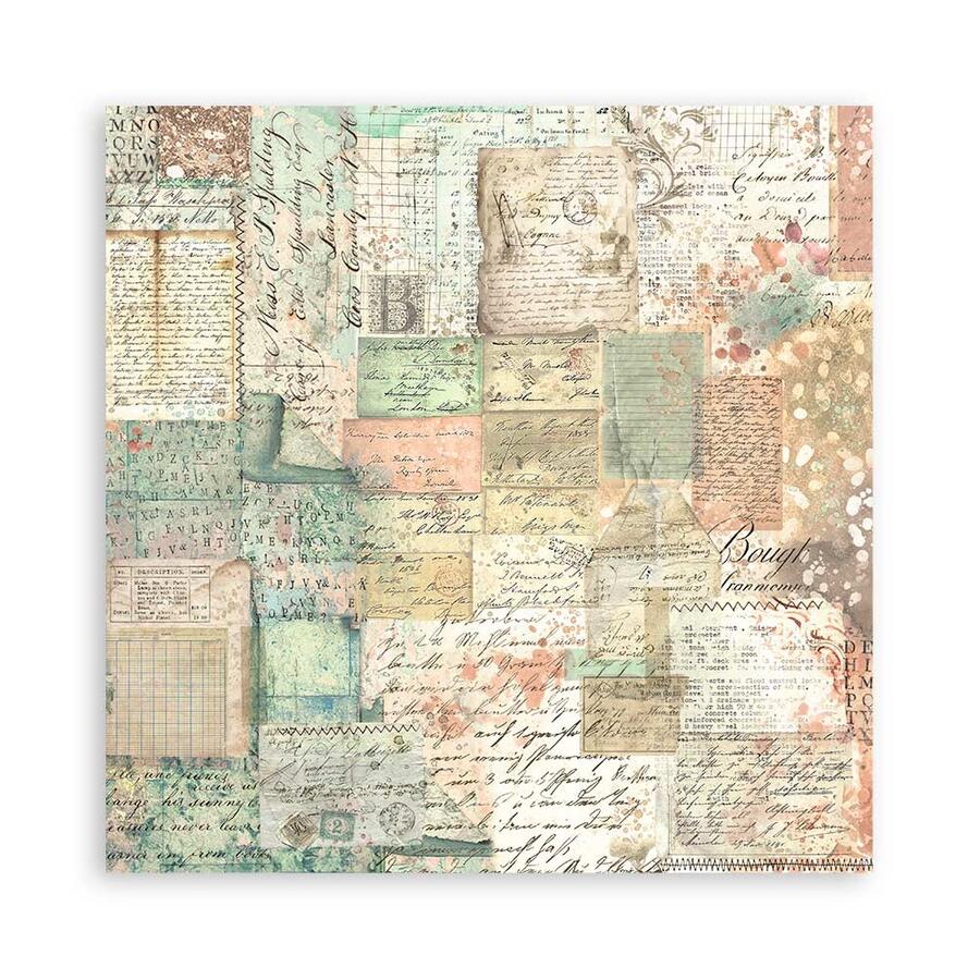 Blocco 10 fogli 30,5 x 30,5 Double Face "Background Brocante Antiques"