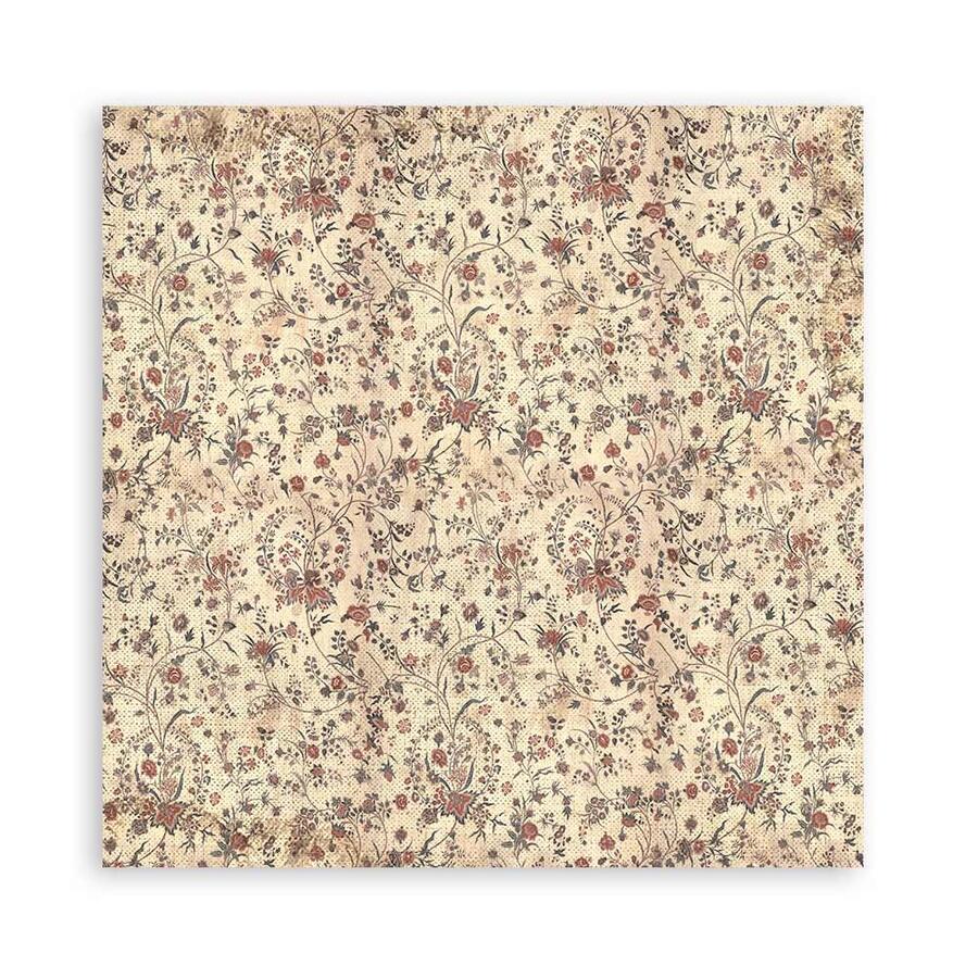 Blocco 10 fogli 30,5 x 30,5 Double Face "Background Brocante Antiques"