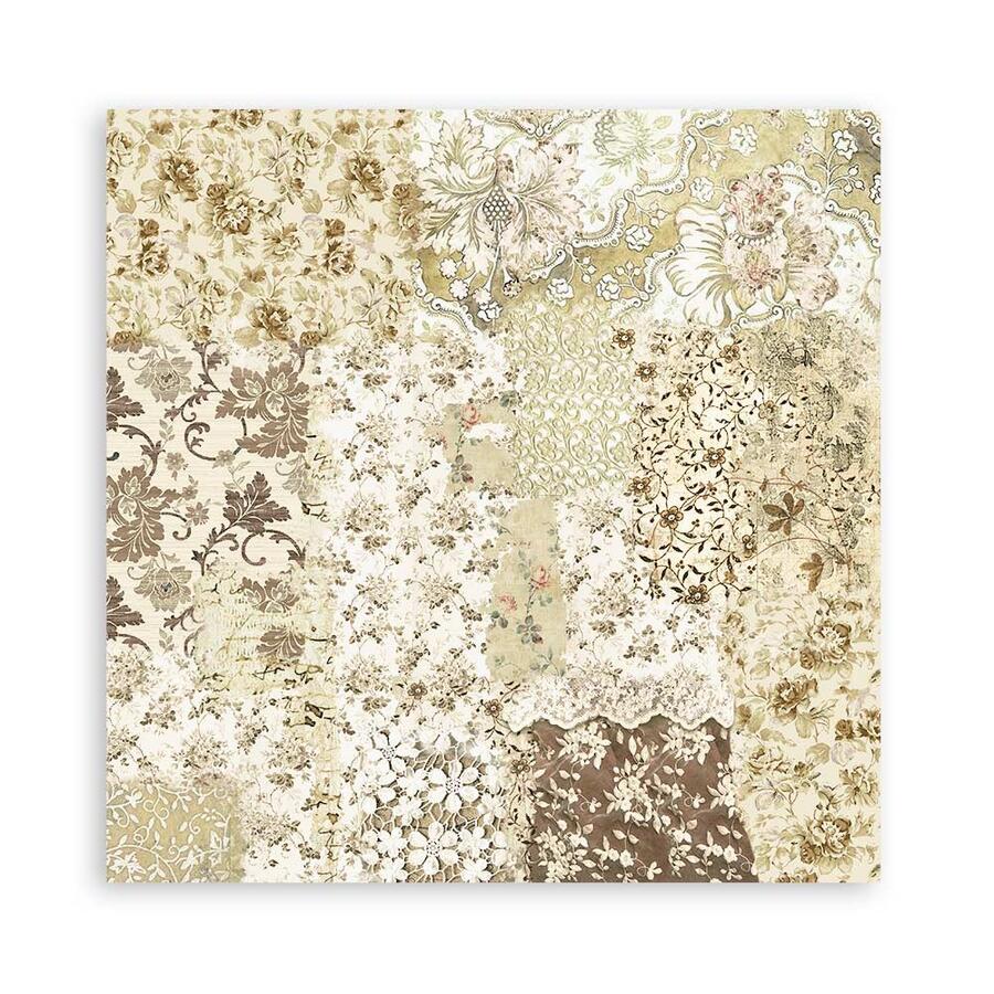 Blocco 10 fogli 20,3 x 20,3 Double Face " OldLace"