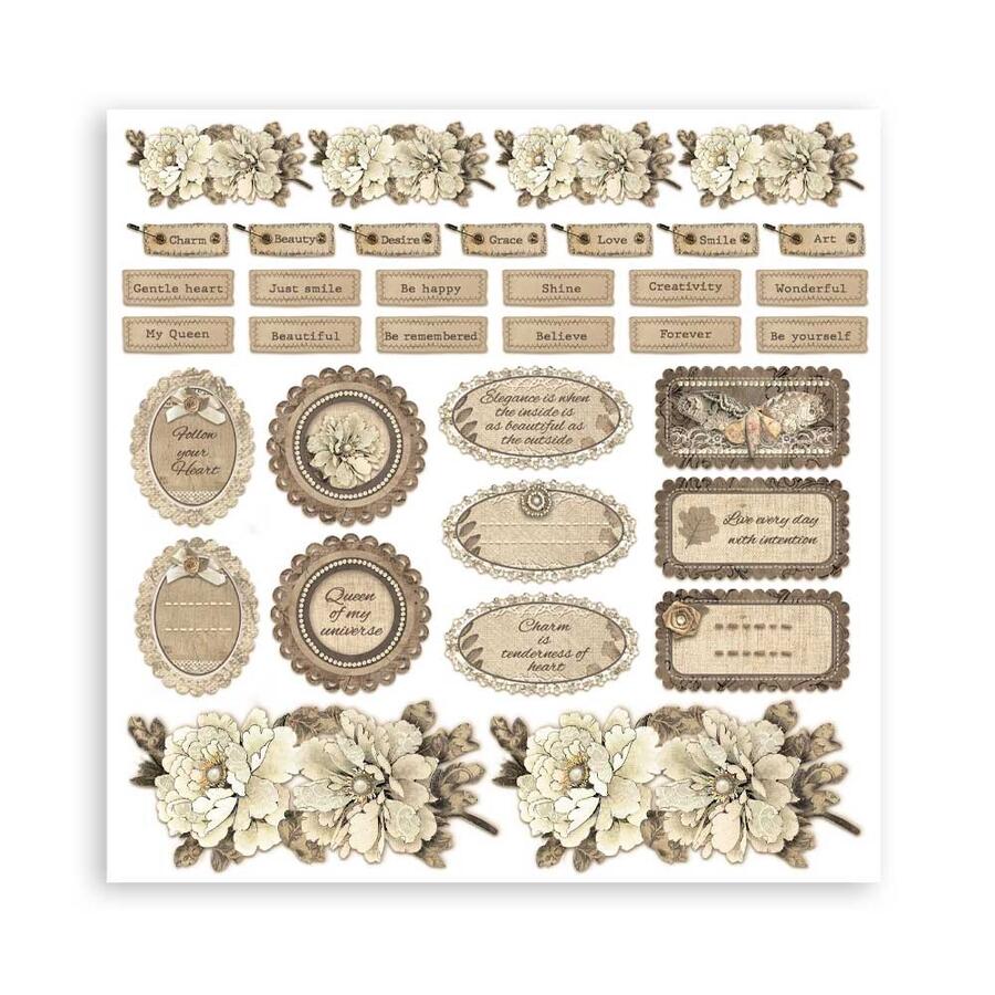 Blocco 10 fogli 30,5 x 30,5 Double Face " OldLace"