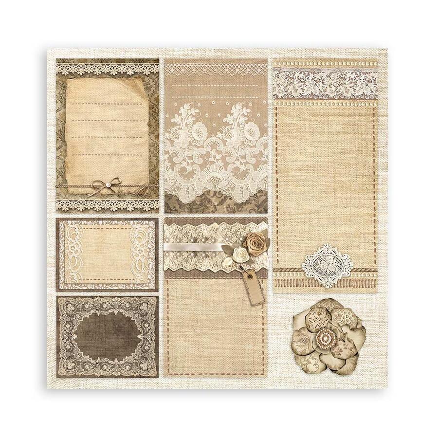 Blocco 10 fogli 30,5 x 30,5 Double Face " OldLace"