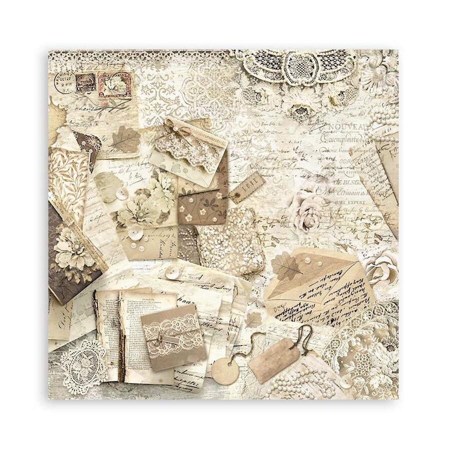 Blocco 10 fogli 30,5 x 30,5 Double Face " OldLace"