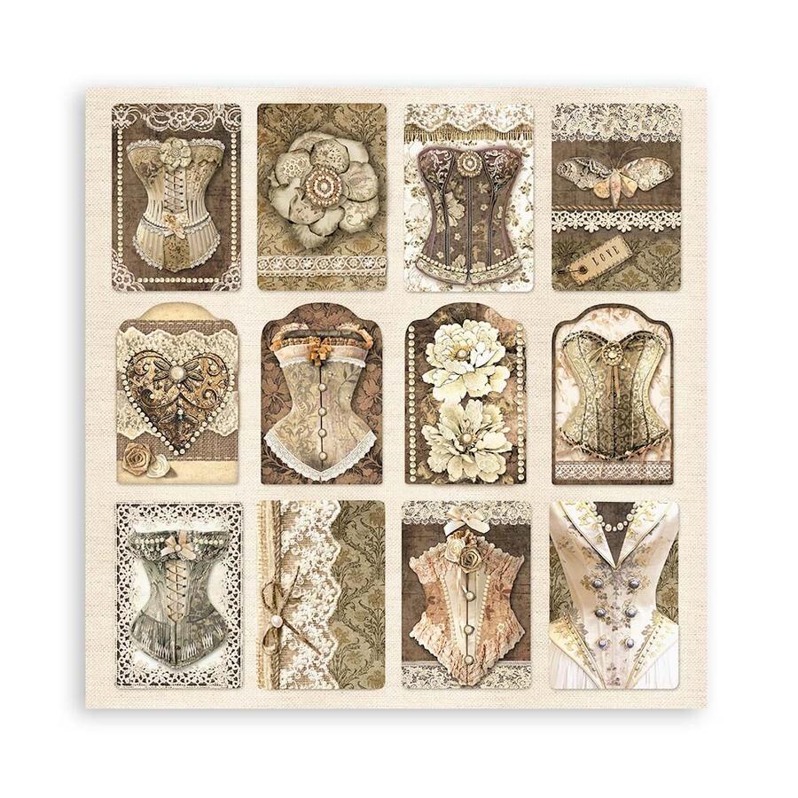 Blocco 10 fogli 30,5 x 30,5 Double Face " OldLace"