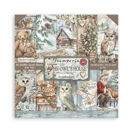 Blocco 10 fogli 30,5 x 30,5 Double Face "The Owl's House"