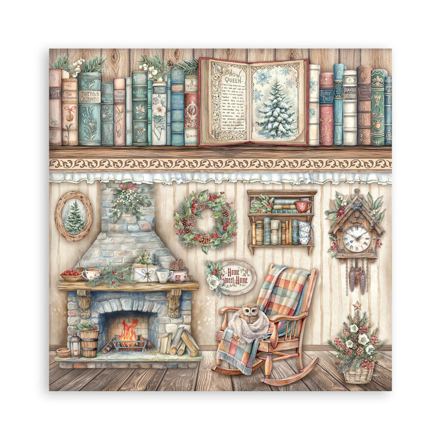 Blocco 10 fogli 30,5 x 30,5 Double Face "The Owl's House"