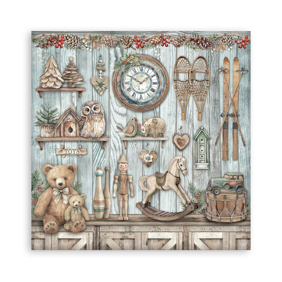 Blocco 10 fogli 20,3 x 20,3 Double Face "The Owl's House"
