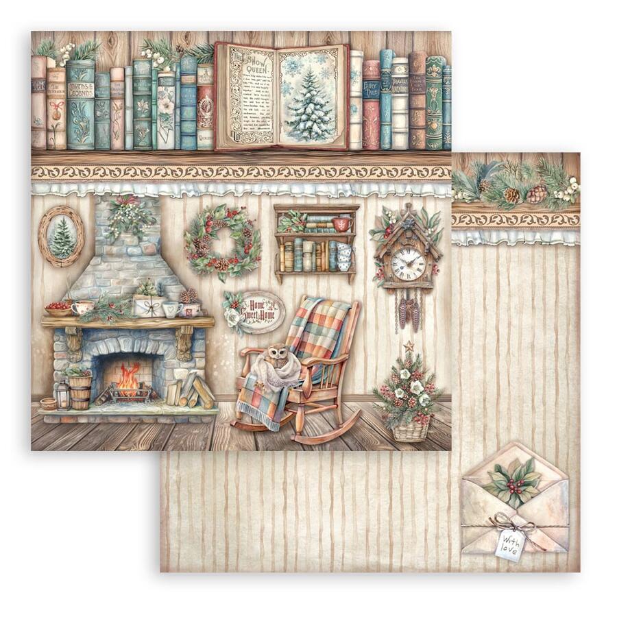 Blocco 10 fogli 20,3 x 20,3 Double Face "The Owl's House"