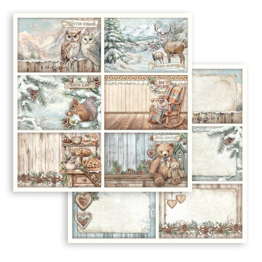 Blocco 10 fogli 20,3 x 20,3 Double Face "The Owl's House"