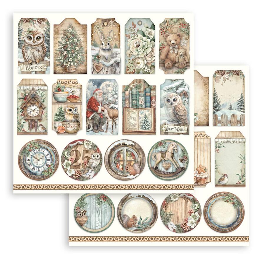 Blocco 10 fogli 20,3 x 20,3 Double Face "The Owl's House"
