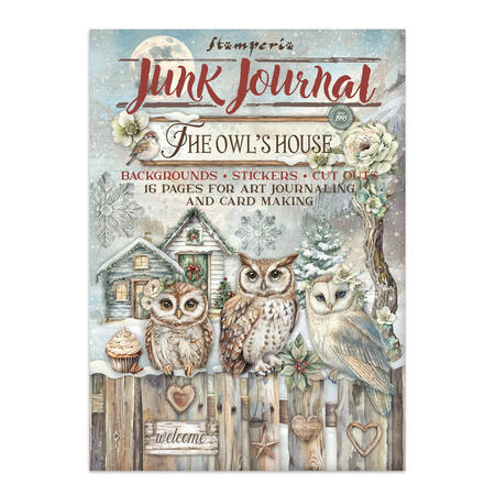 Junk Journal stickers, cut-outs, backgrounds "The Owl's House"