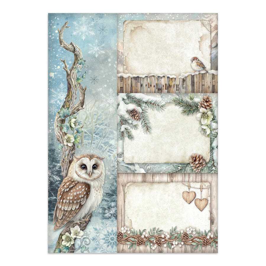 Junk Journal stickers, cut-outs, backgrounds "The Owl's House"