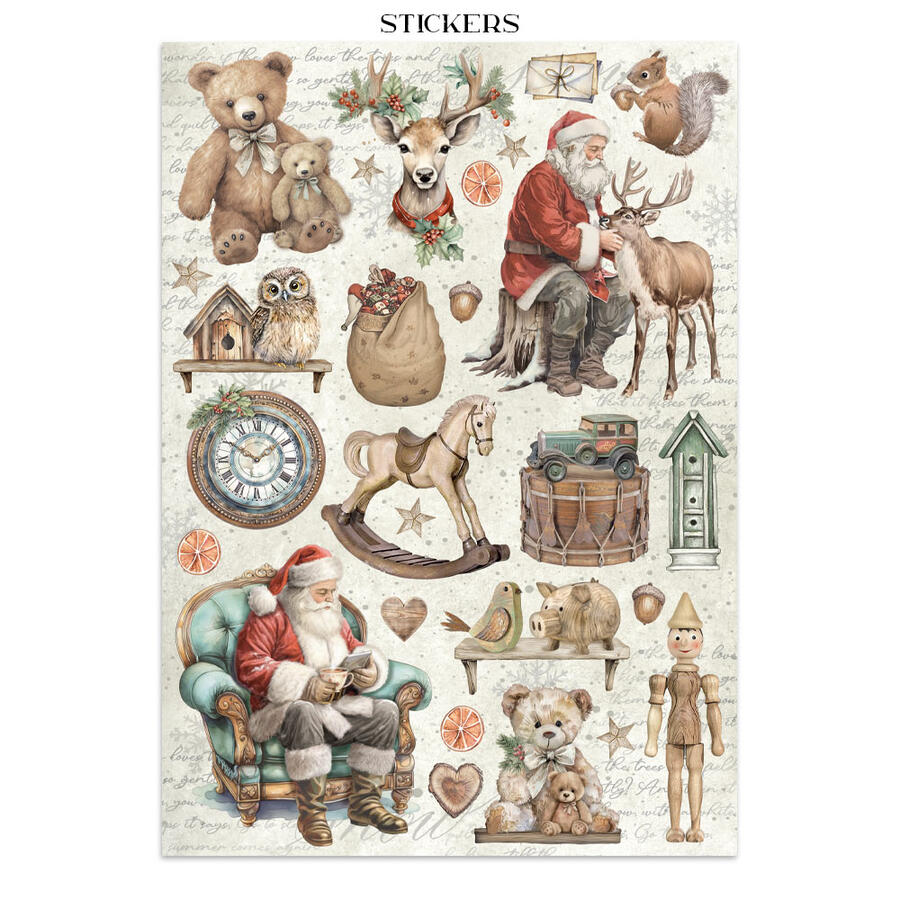 Junk Journal stickers, cut-outs, backgrounds "The Owl's House"