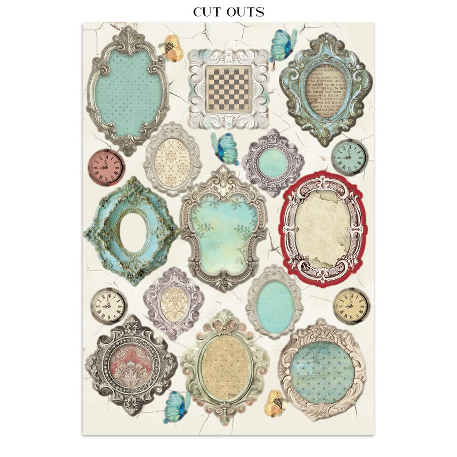 Junk Journal Stickers, cut-outs, backgrounds "Alice in Christmas"