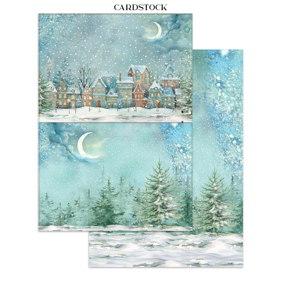Junk Journal Stickers, cut-outs, backgrounds "Alice in Christmas"