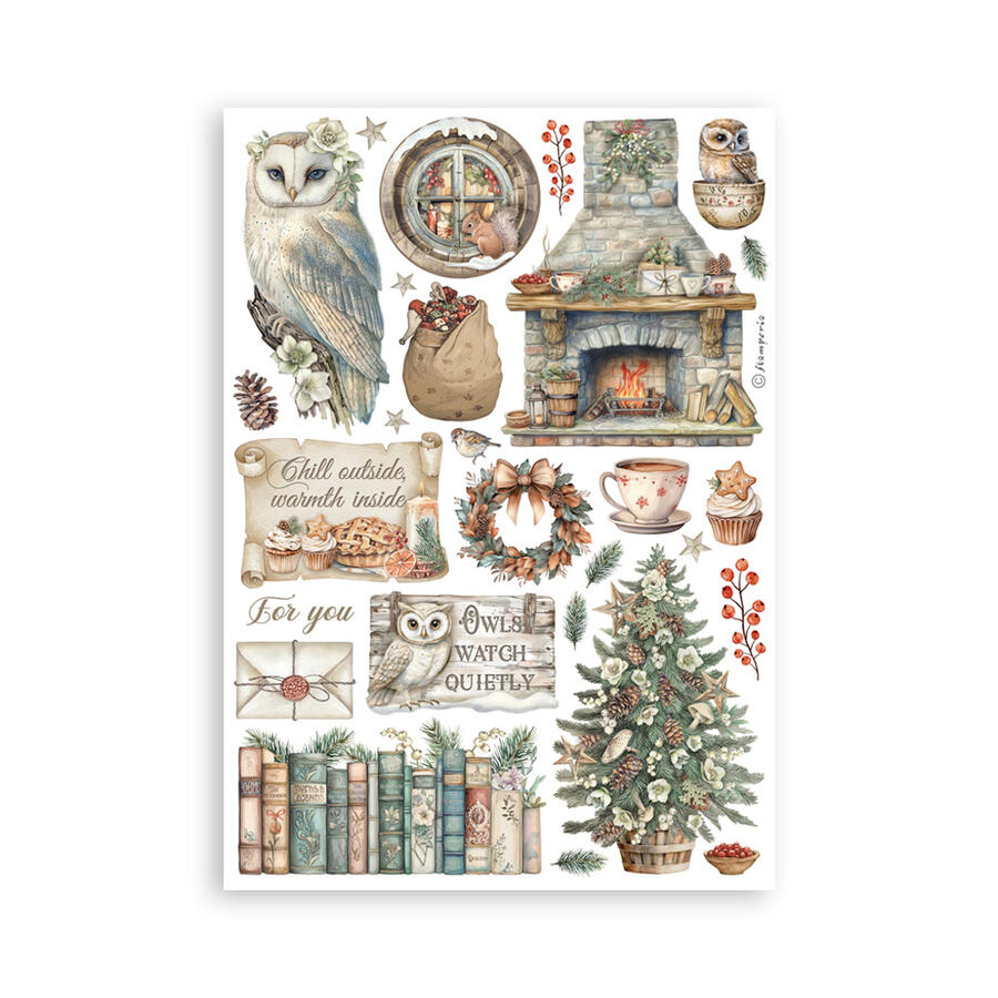 Washi pad 8 sheets A5 "The Owl's House"
