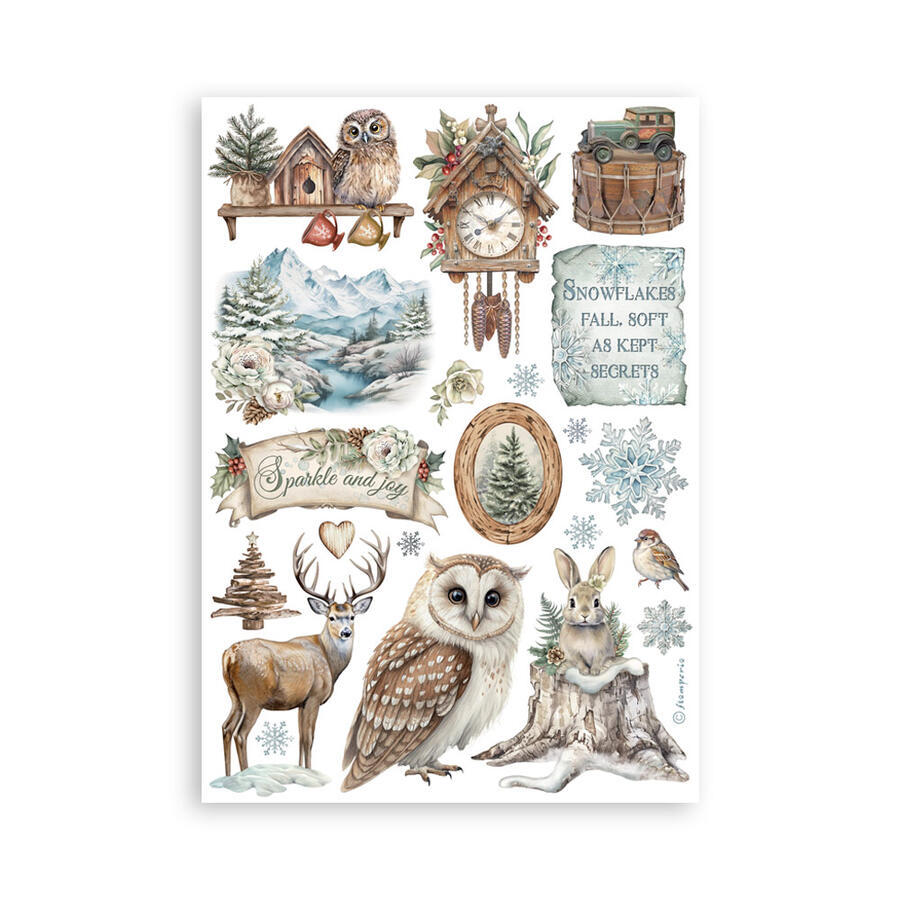 Washi pad 8 sheets A5 "The Owl's House"