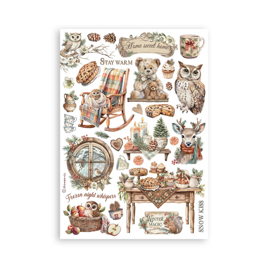 Washi pad 8 sheets A5 "The Owl's House"