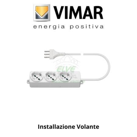 VIMAR - 01290.CC.B Presa multipla con cavo 3 universali bianco