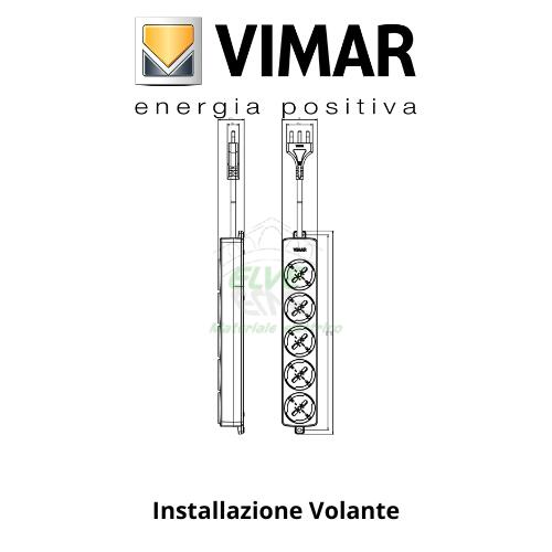 VIMAR - 01294.CC.B Presa multipla con cavo 5 universali bianco