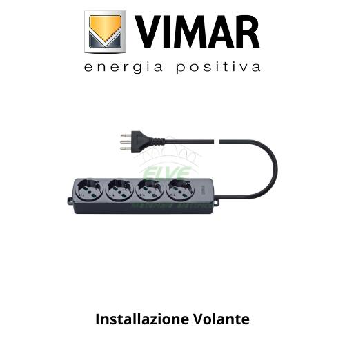 VIMAR - 01292.CC Presa multipla con cavo 4 universali nero