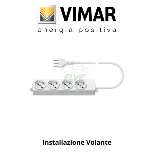 VIMAR - 01292.CC.B Presa multipla con cavo 4 universali bianco